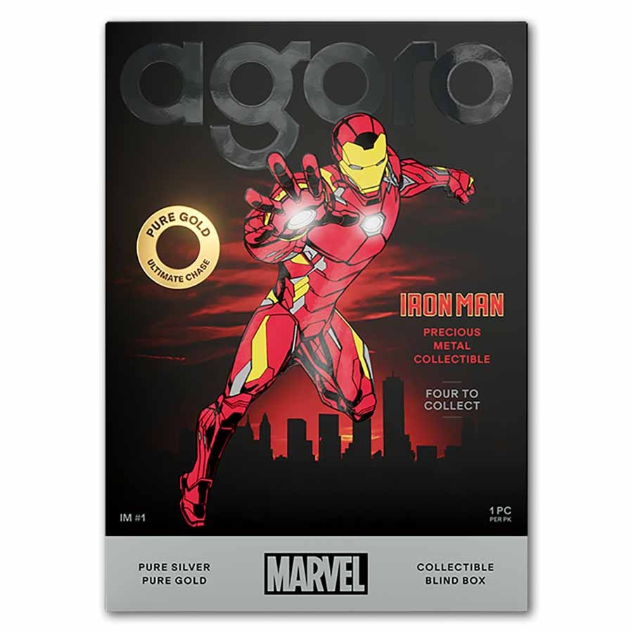 2026 Niue 1/2 oz Silver Marvel: Iron Man Shaped Coin Blind Box
