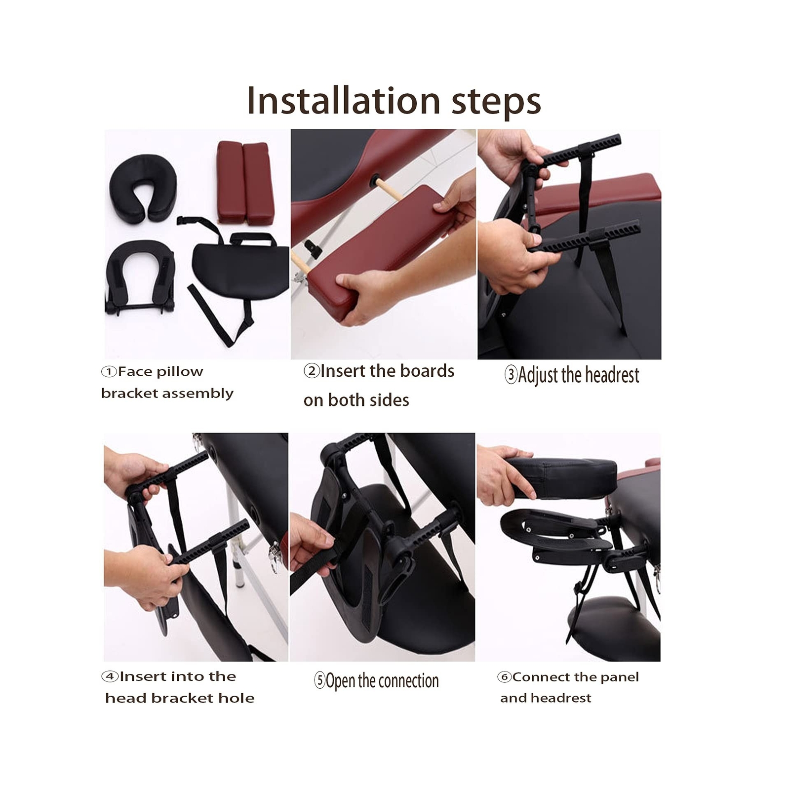 HOINCO Massage Table Massage Bed Headrest Replacement Adjustable Massage U-Sh...