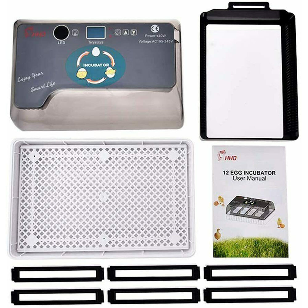 12 Eggs Incubator Automatic Eggs Hatcher For Chicken Quail Poultry Hatching US