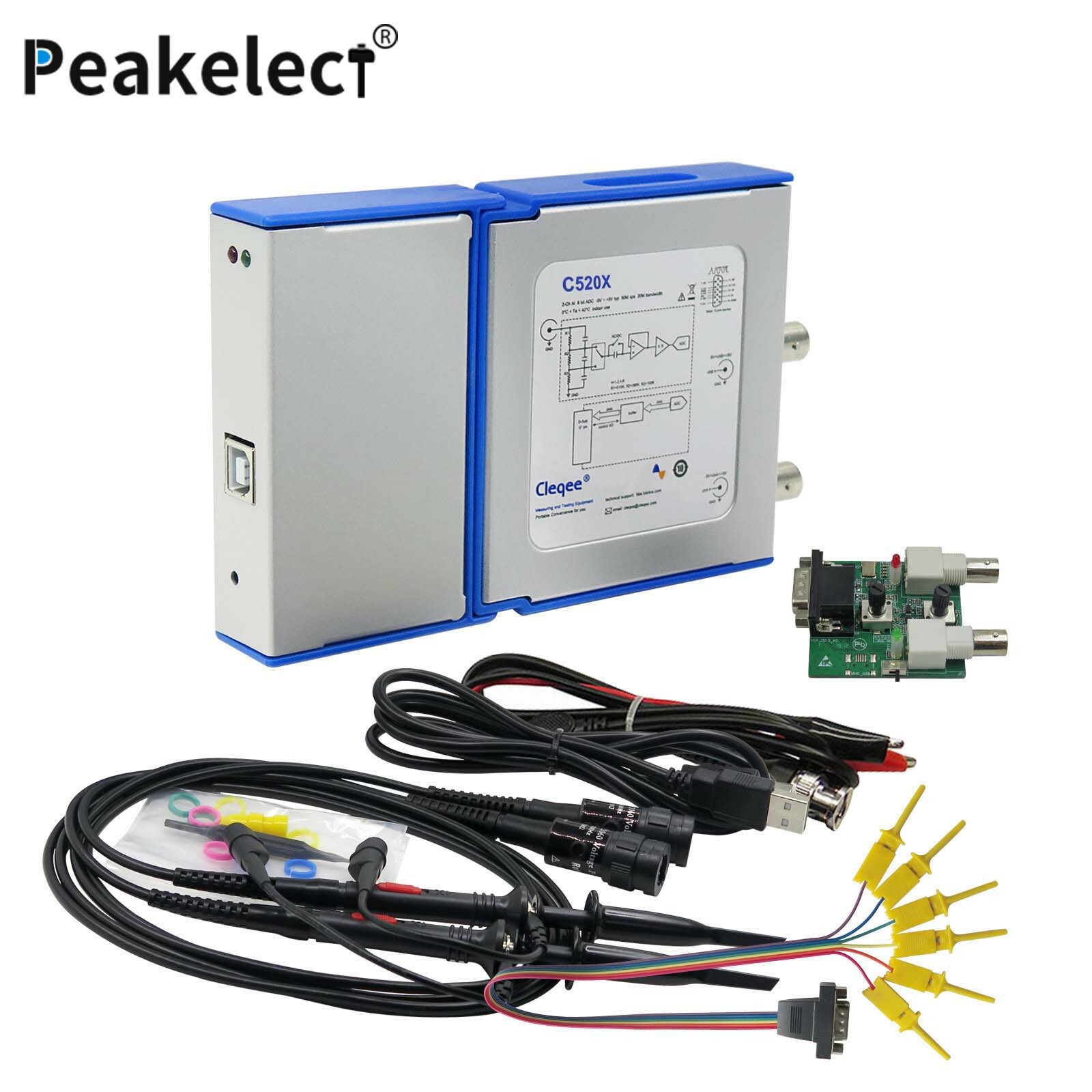 Peakelect Virtual Digital Handheld Oscilloscope Connect Android&PC 2 Channel