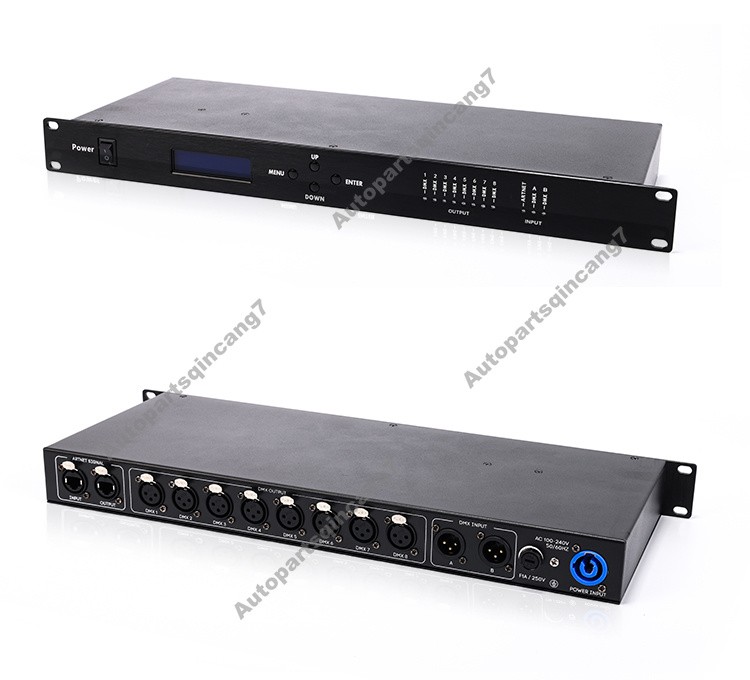 8 Way Network Expander with 8x512 4096 Channels Artnet to DMX Node for Stage