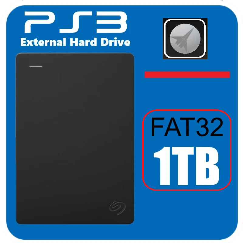 PS3 Seagate 1TB External Hard Drive, FAT32, Format Slim Super Slim Original