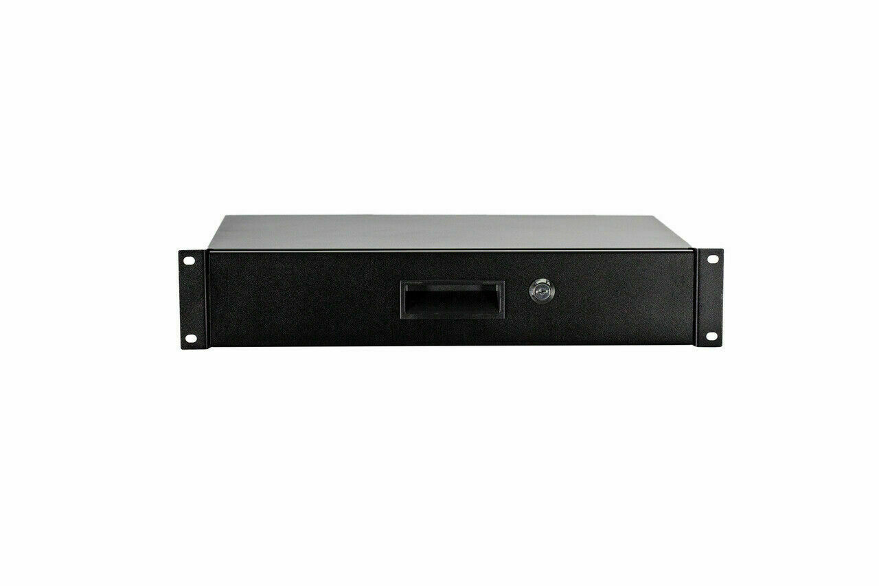 2 Space Deep Rack Case Drawer Lock and 2 Keys - Black