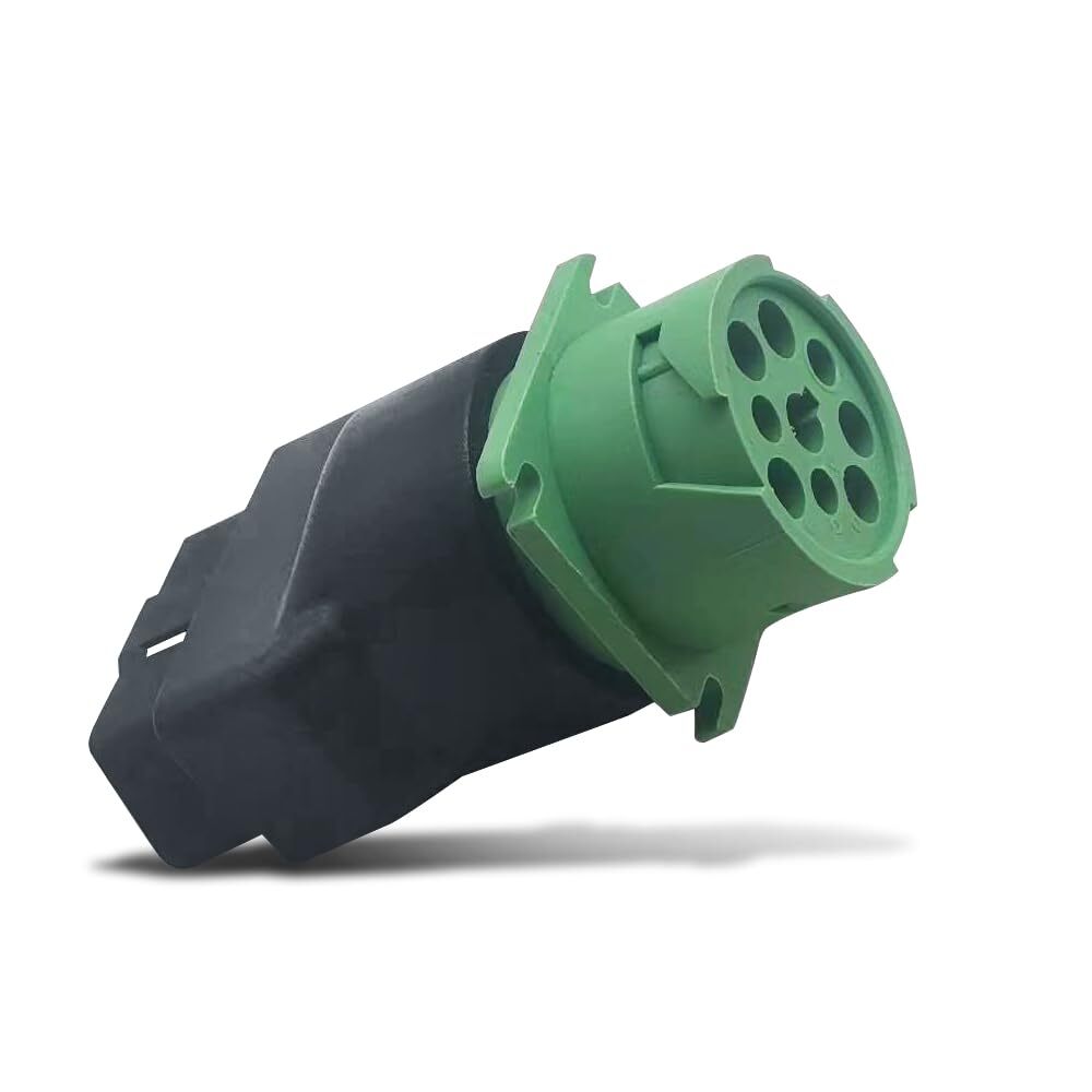 SIDMILE 2 Green 9pin J1939 Male to OBD2 Female Adapter J1939 - J1962 9pin-16p...