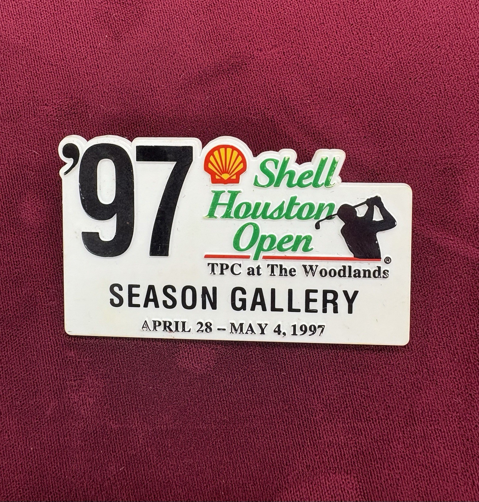 1997 Shell Houston Open Golf PinTPC At The Woodlands Season Gallery Gold Pin