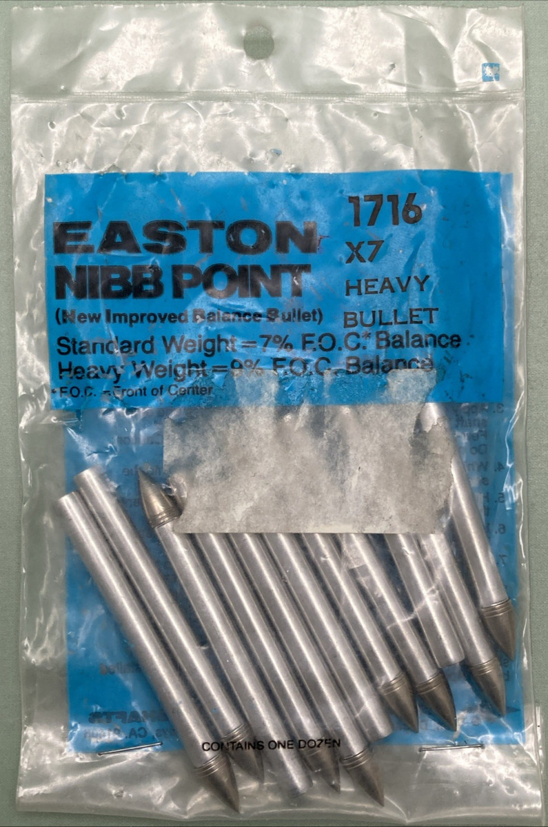 11 PK New Genuine Easton 1716/x7 NIBB, Aluminum Bullet Point