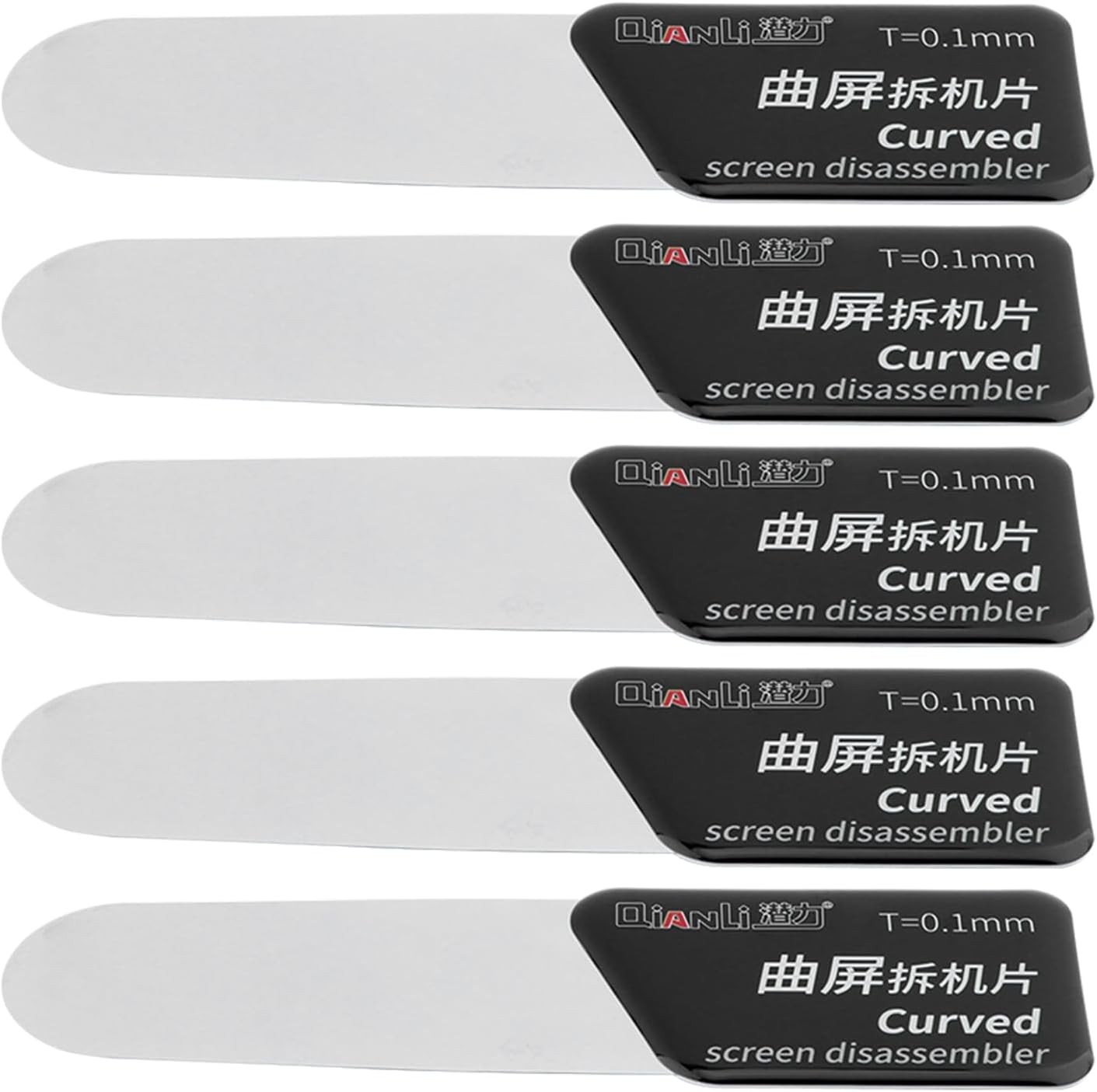 5Pcs Disassembler Pry Tools, Ultra-Thin Separate Screen Curved Spudger, Stainles