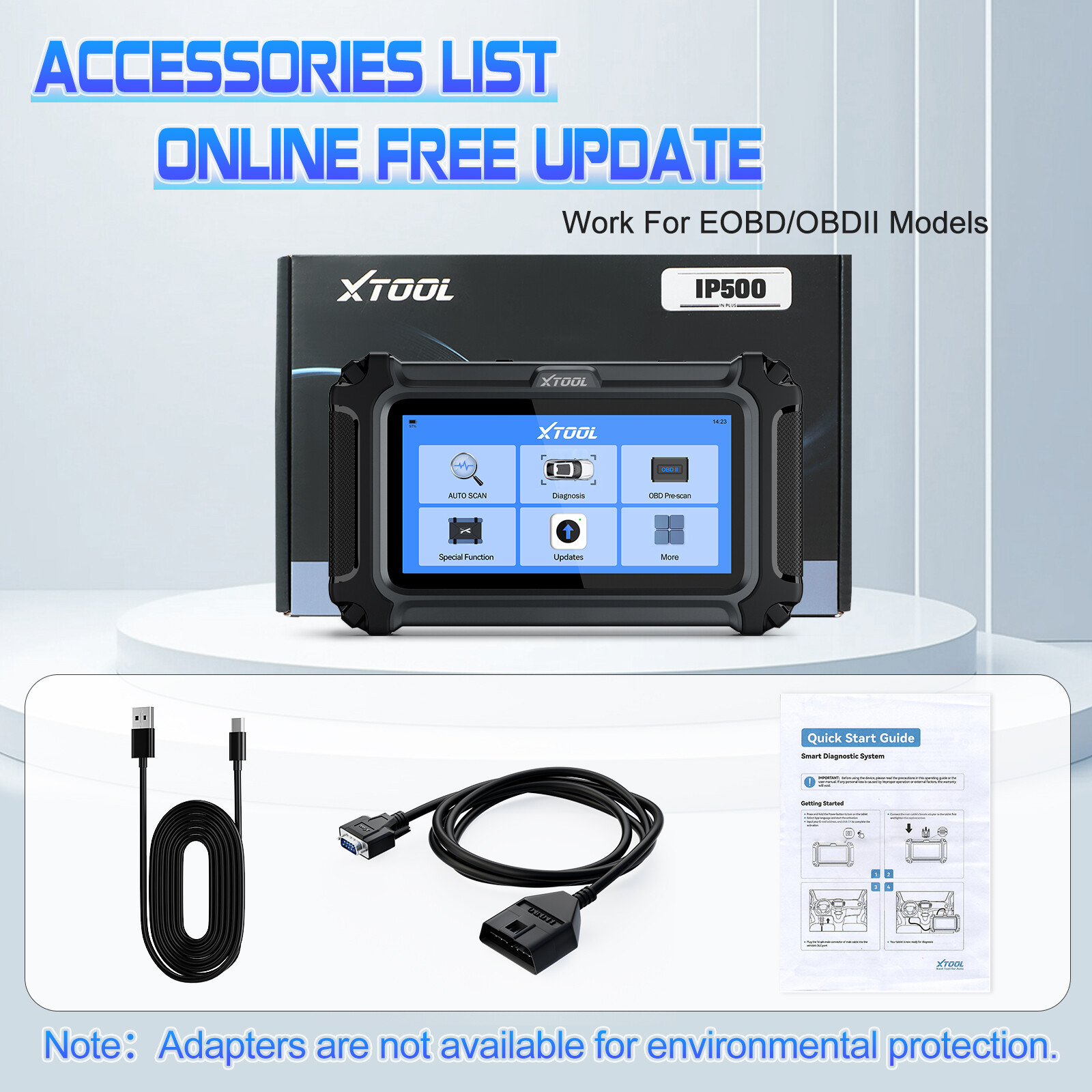 XTOOL IP500 For Chevy Buick GMC Bidirectional OBD2 Scanner All System Diagnostic