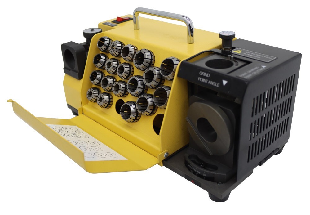 Electric Drill Bit Grinder Sharpener Machine 110V 18 Collets 3-20mm Angle Adjust