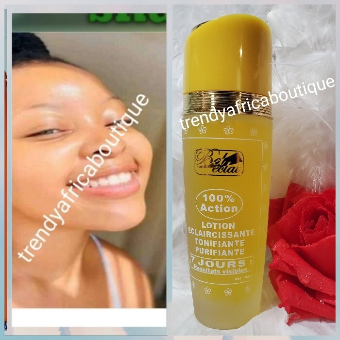 Bel eclat 100% action Lotion eclairclissante 7days results 100ml x 1👌