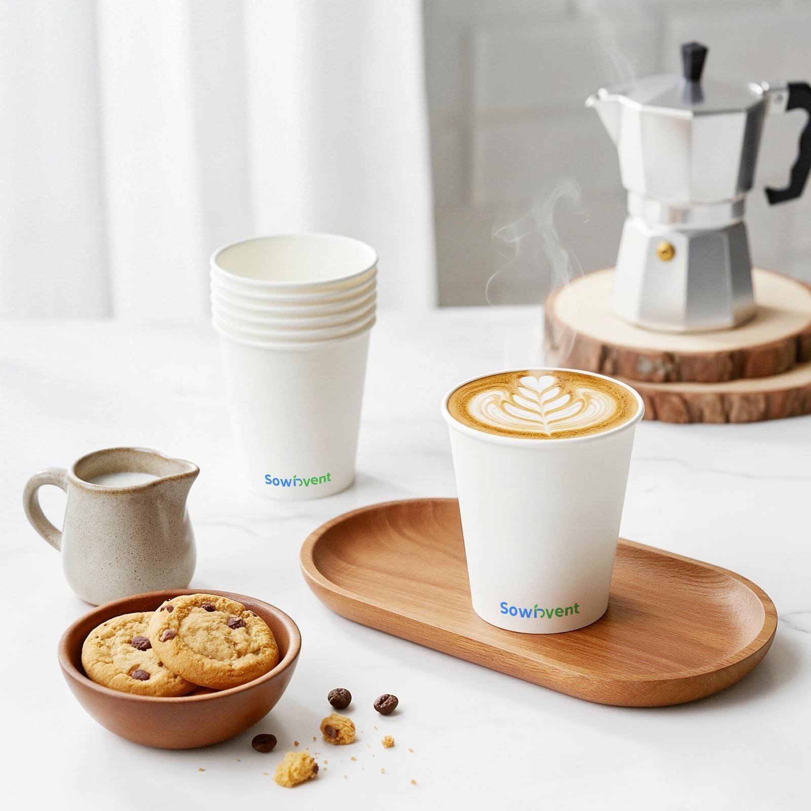 3 oz 1008 Count Small Disposable Paper Cups, Mini Sample White Espresso Cups,...