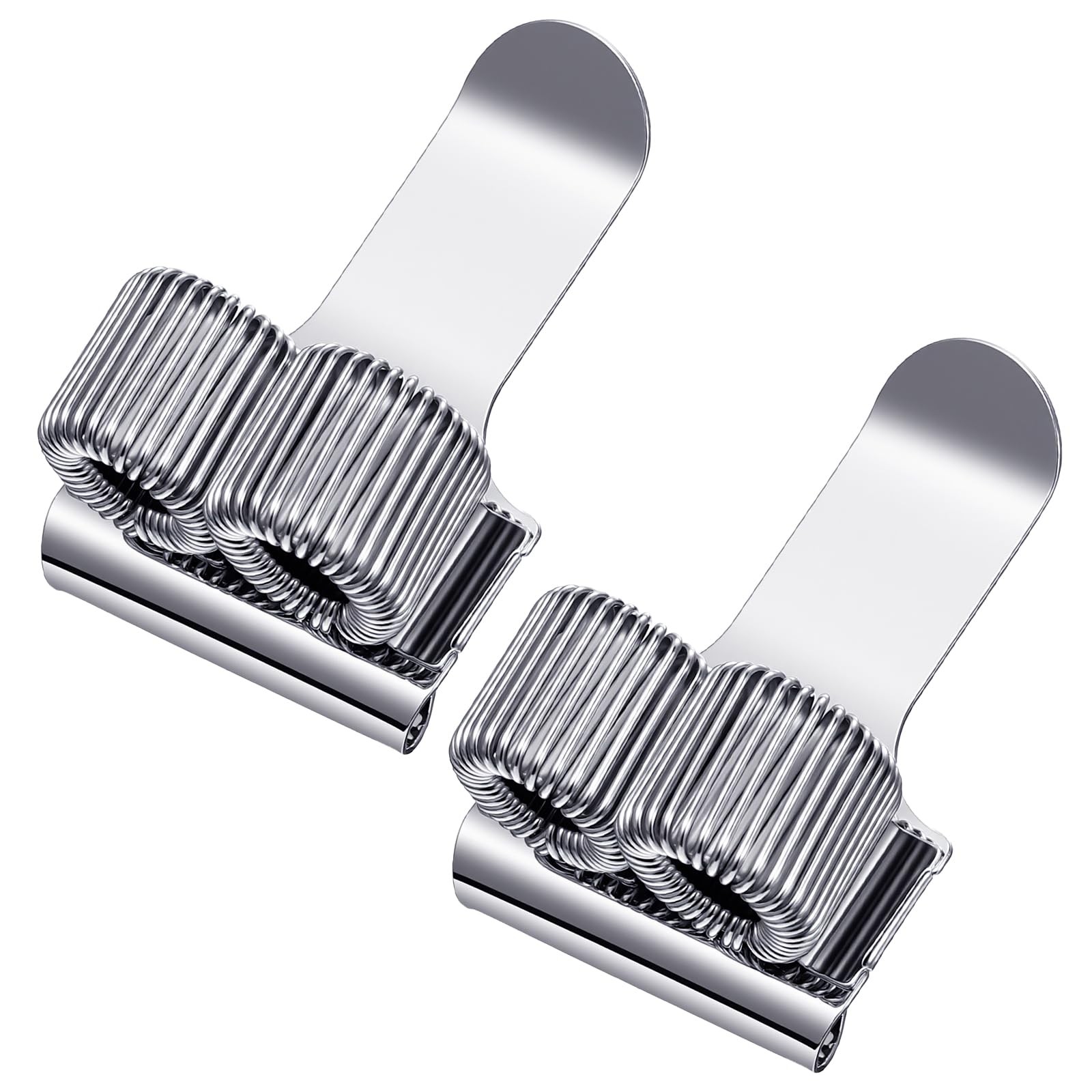 2pcs Retractable Pen Holder Clip for Notebook & Clipboard, Double Hole Hook M...