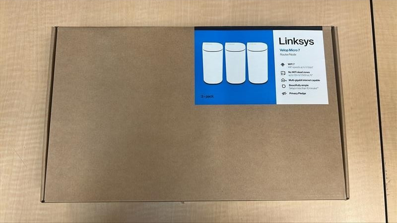 Linksys Velop Micro 7 Dual-Band Wi-Fi 7 Mesh System 3 Pack (LN1603-US) -Open Box