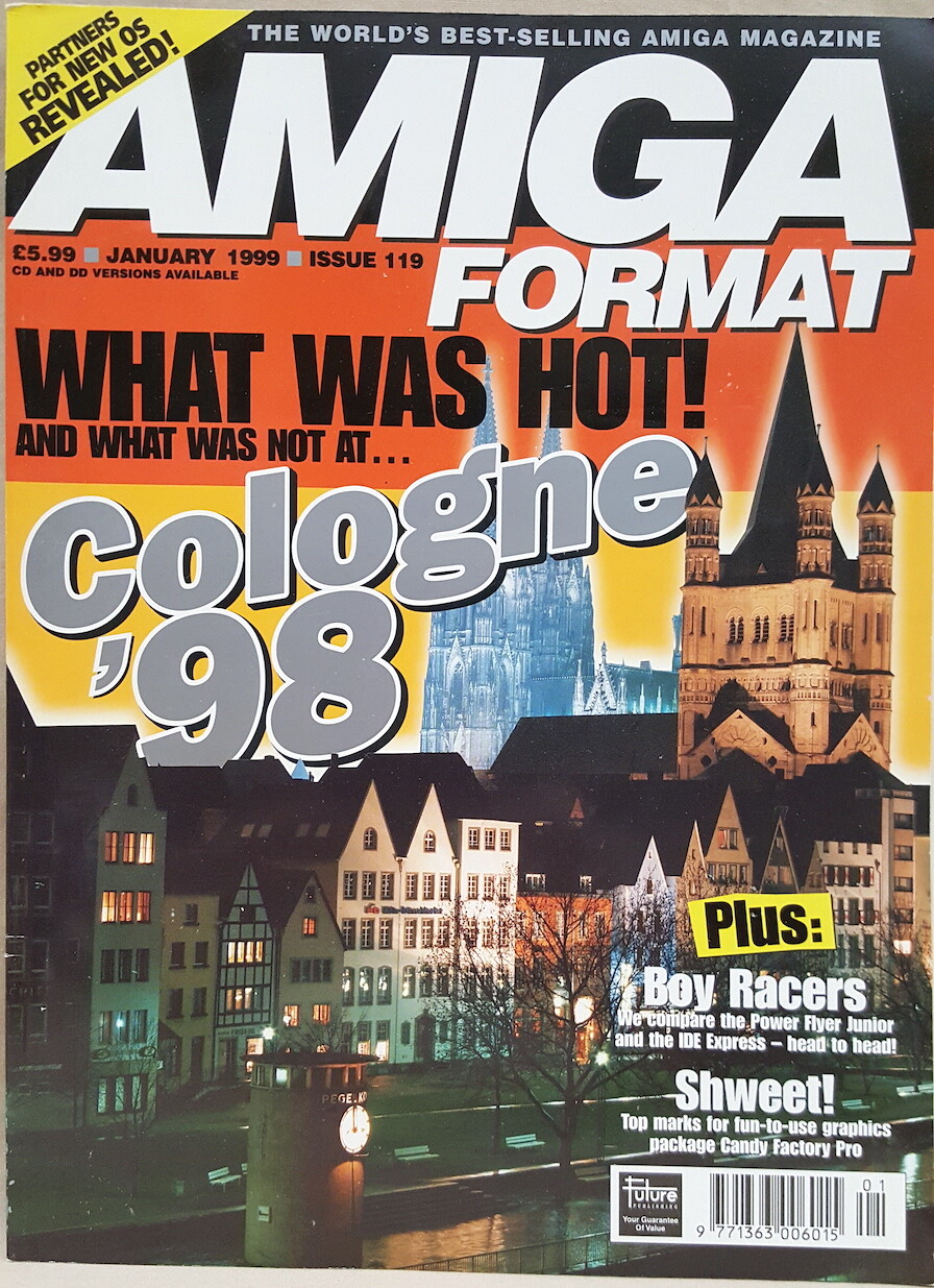 Amiga Format Magazine w/CD ©Jan.1999 Cologne'98 WebDesign2 Polataa Game +MORE