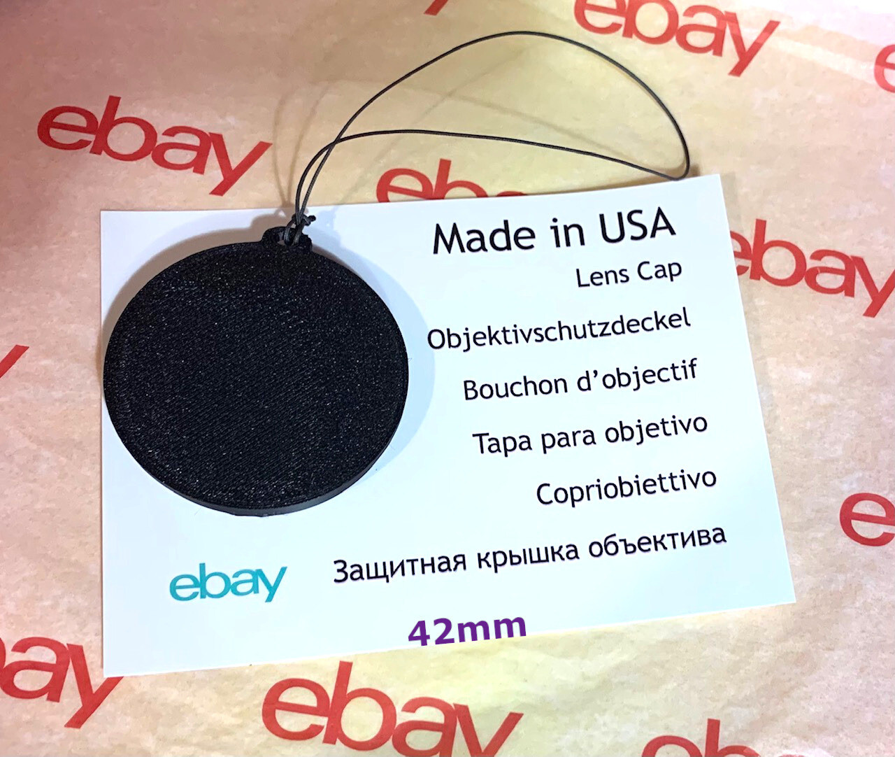 42mm SLIP-ON PUSH-UP Lens Cap to Camera with 42mm outside diameter applications