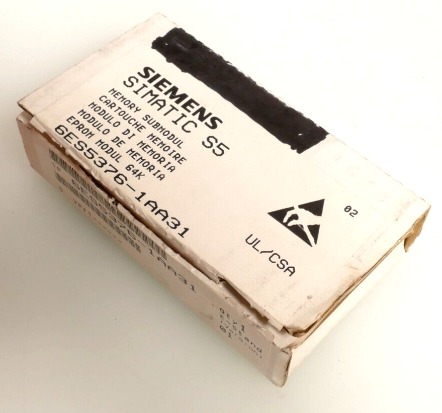 Siemens 6ES5376-1AA31 Simatic S5 Memory Submodule | E:01 | 6ES5 376-1AA31