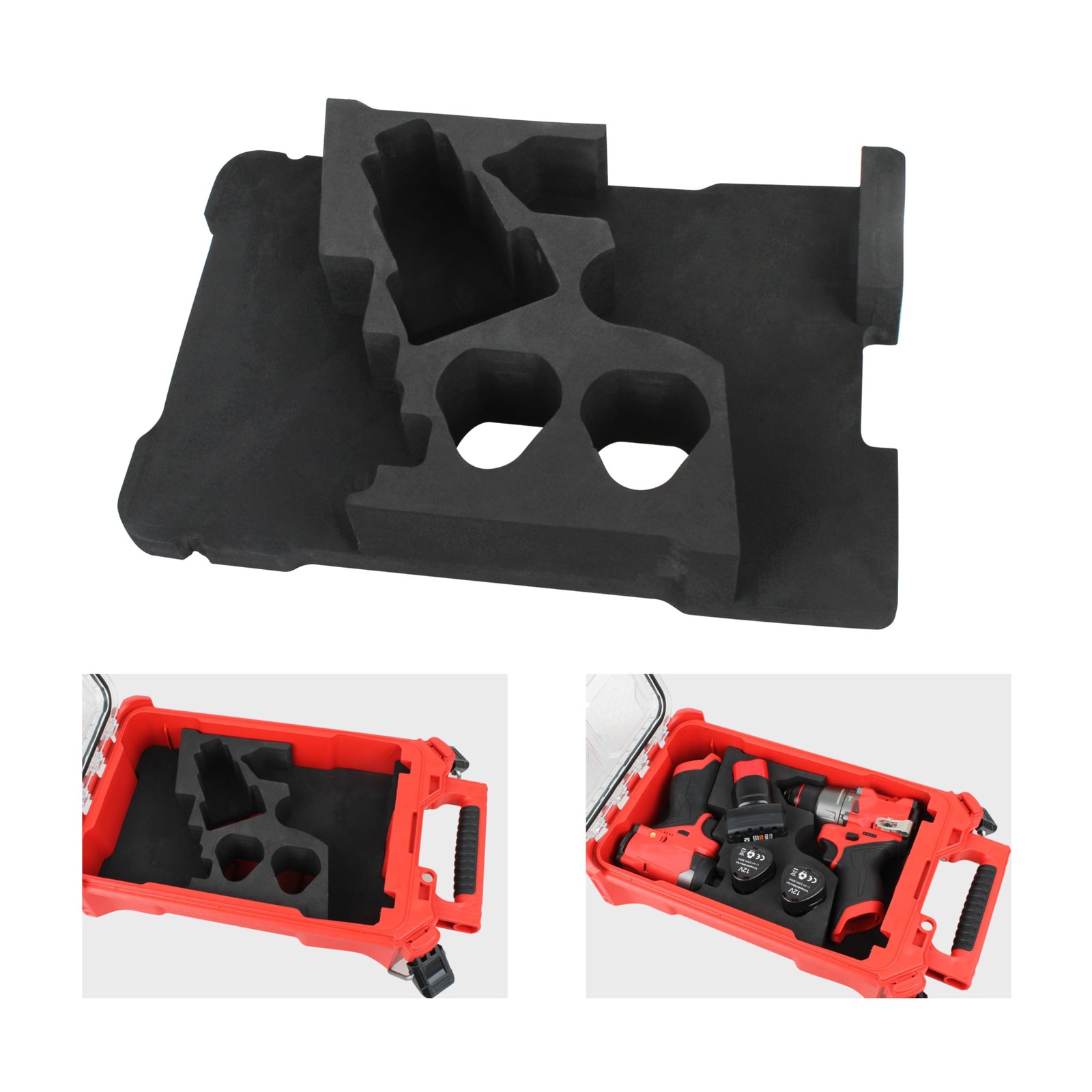 48-22-8435 EVA Packout Organizer Insert Liner for Milwau-kee Gen 3 M-12 Black