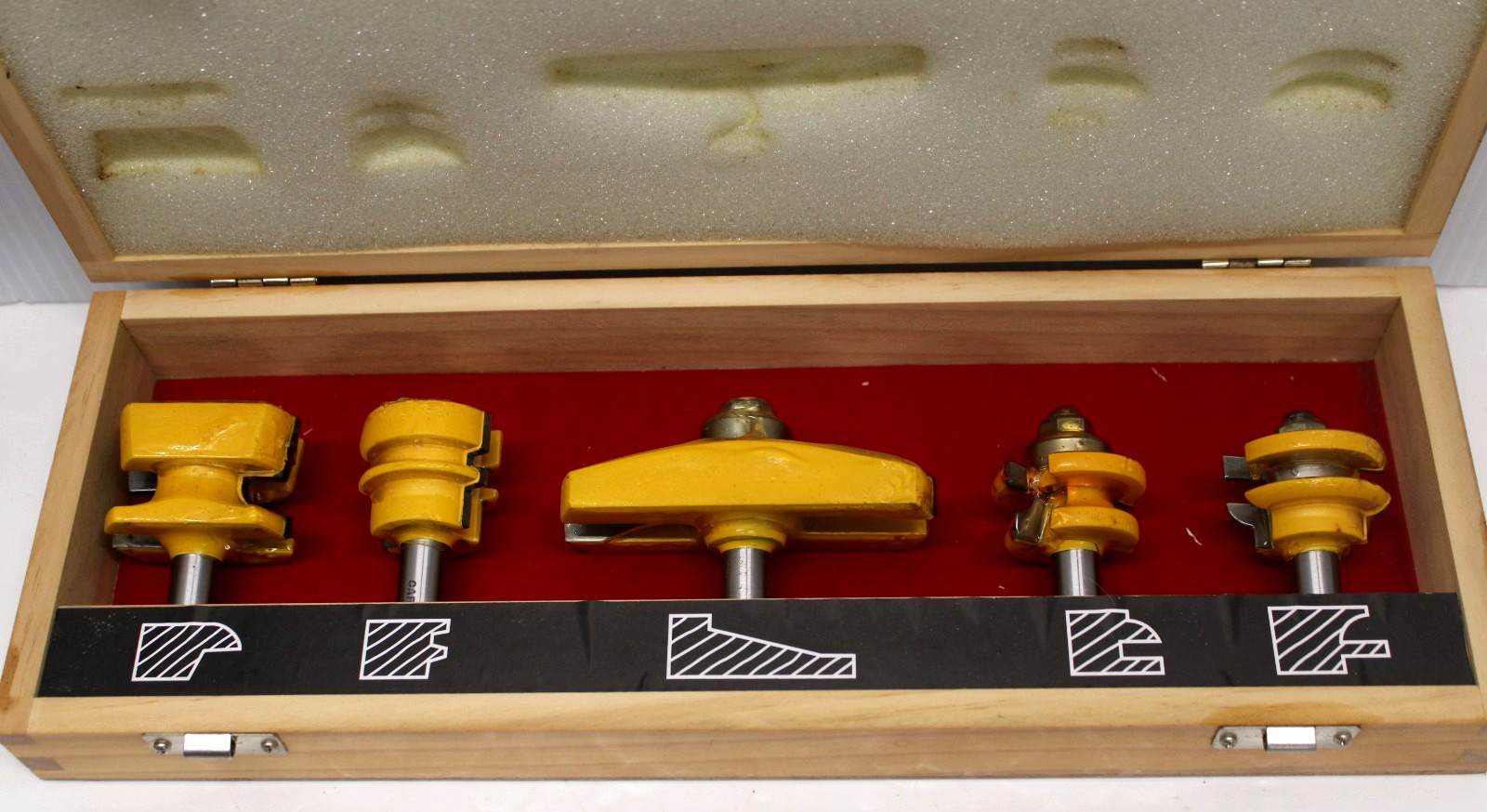 Carb-Tech 5 Piece Carbide Router Bit 1/2" Shank New in the box W/Protective Coat