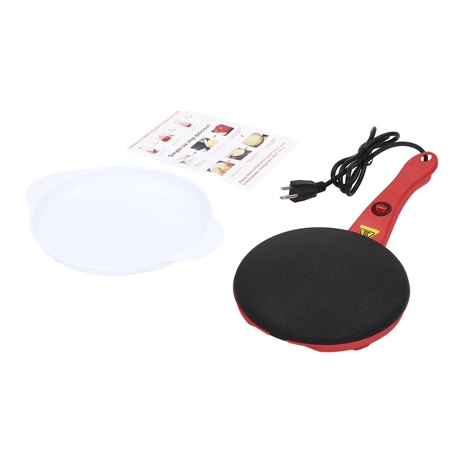 Electric Crepe Maker Baking Pancake Pan Non-Stick Frying Griddle Machine
