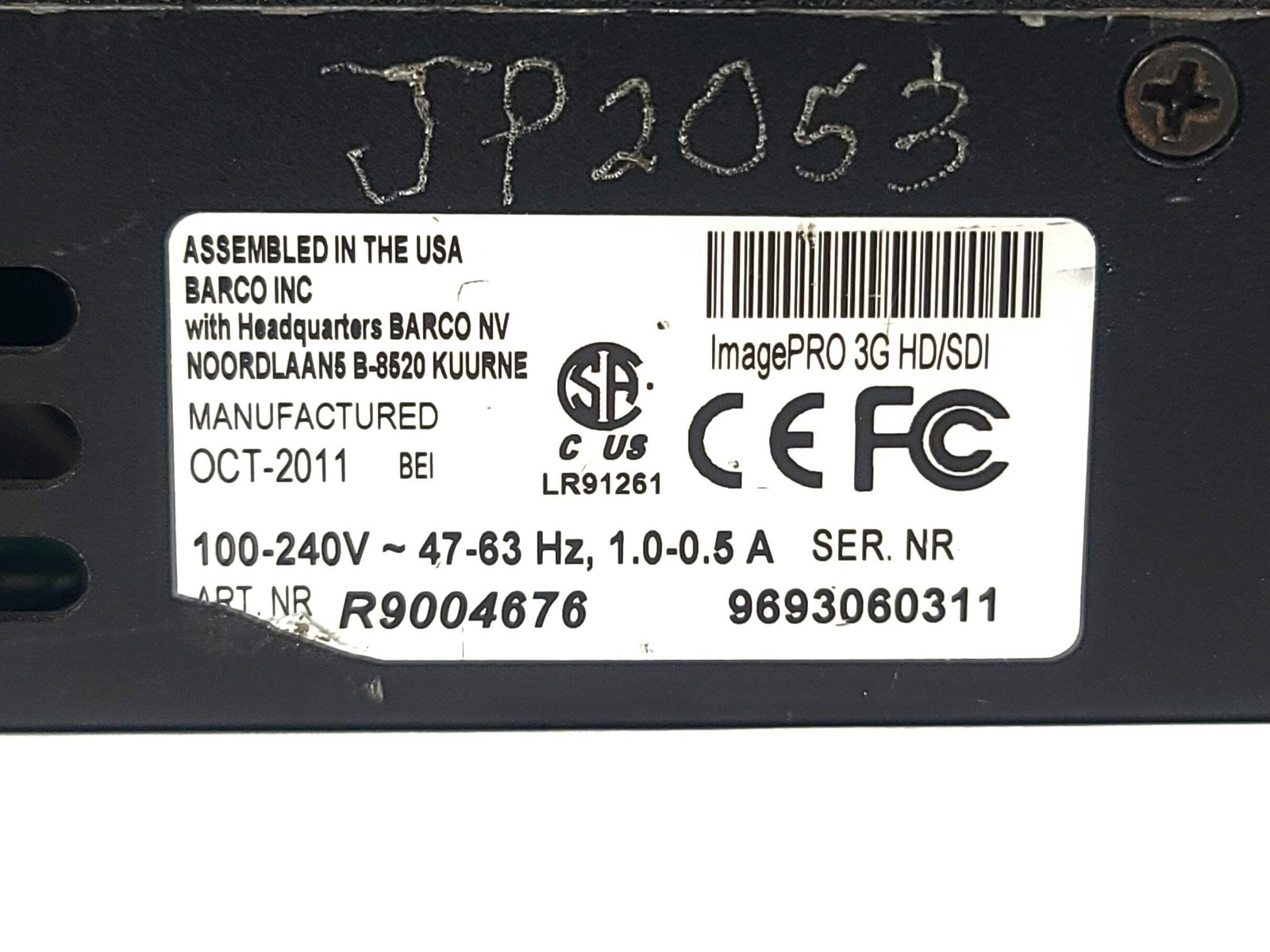 Barco R9004676 ImagePRO 3G Signal Processor(C1979-72)