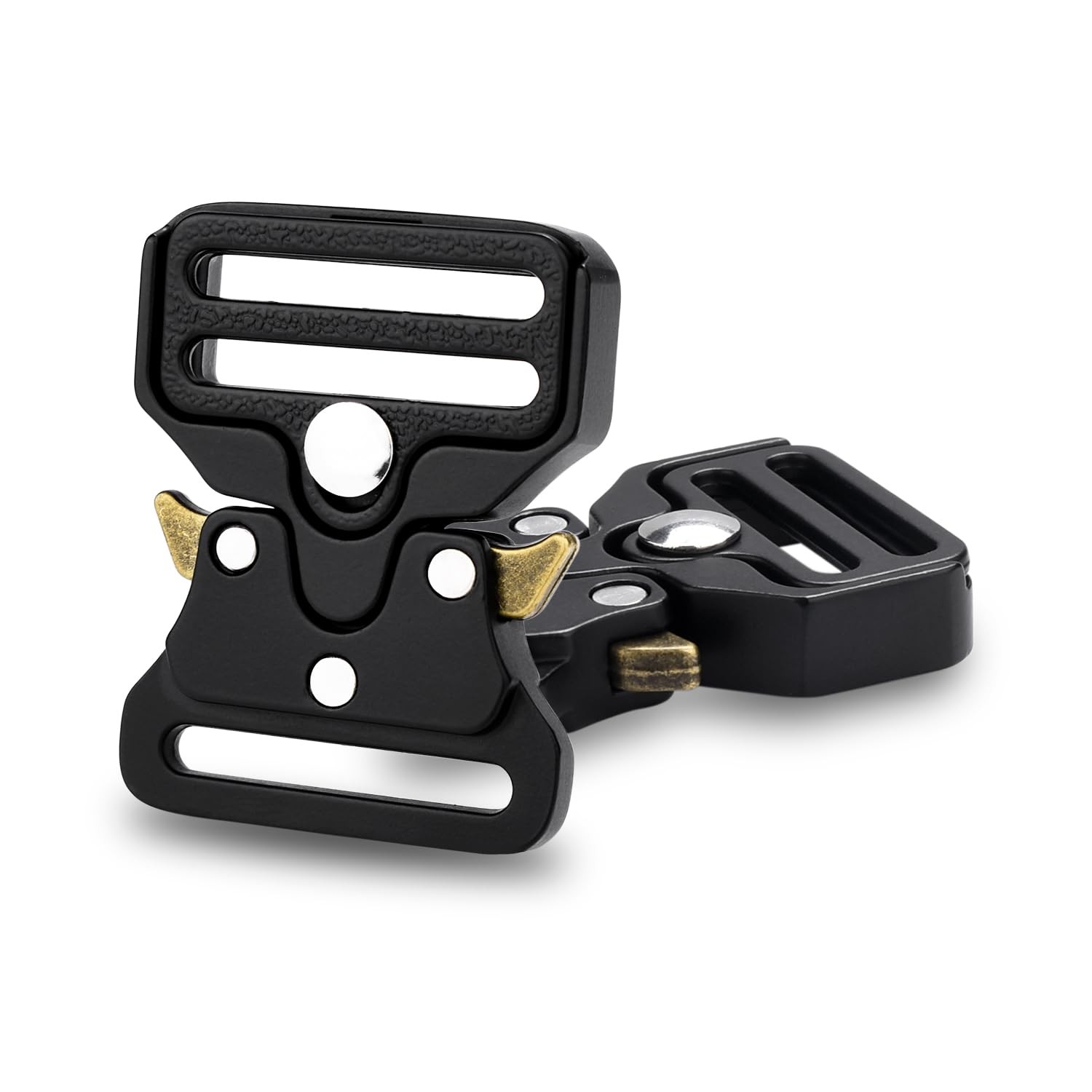 CooBigo 2 Pack Metal Duty Belt Buckles Replacement, 1 Inch Metal Buckle Clip ...