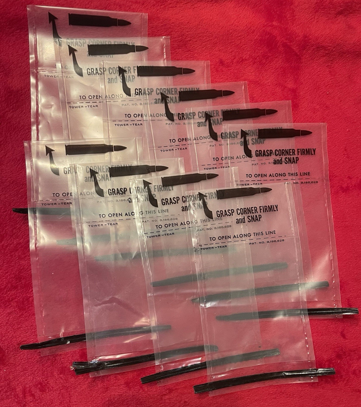 US Army USMC 1968  Vietnam War Era Protective Magazine Bags NOS (10 bags)