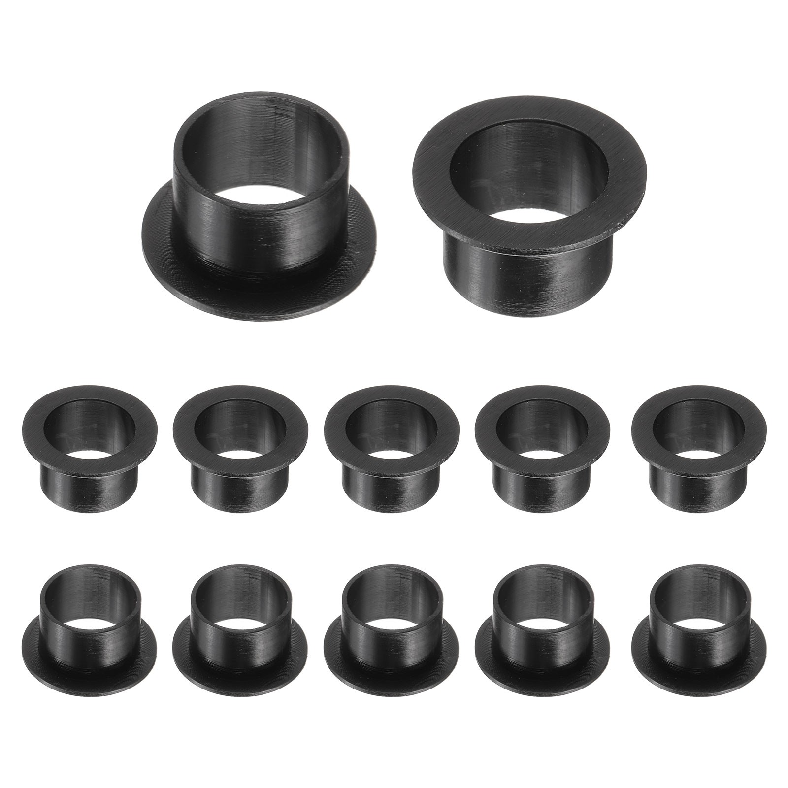 12pcs Flanged Sleeve Bearings ID 15.1mm x OD 17mm x Length 12mm Black