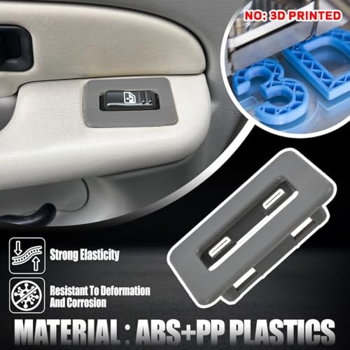2PCS Rear Power Window Switch for Silverado for Escalade 2000-2002（2PCS Gray)
