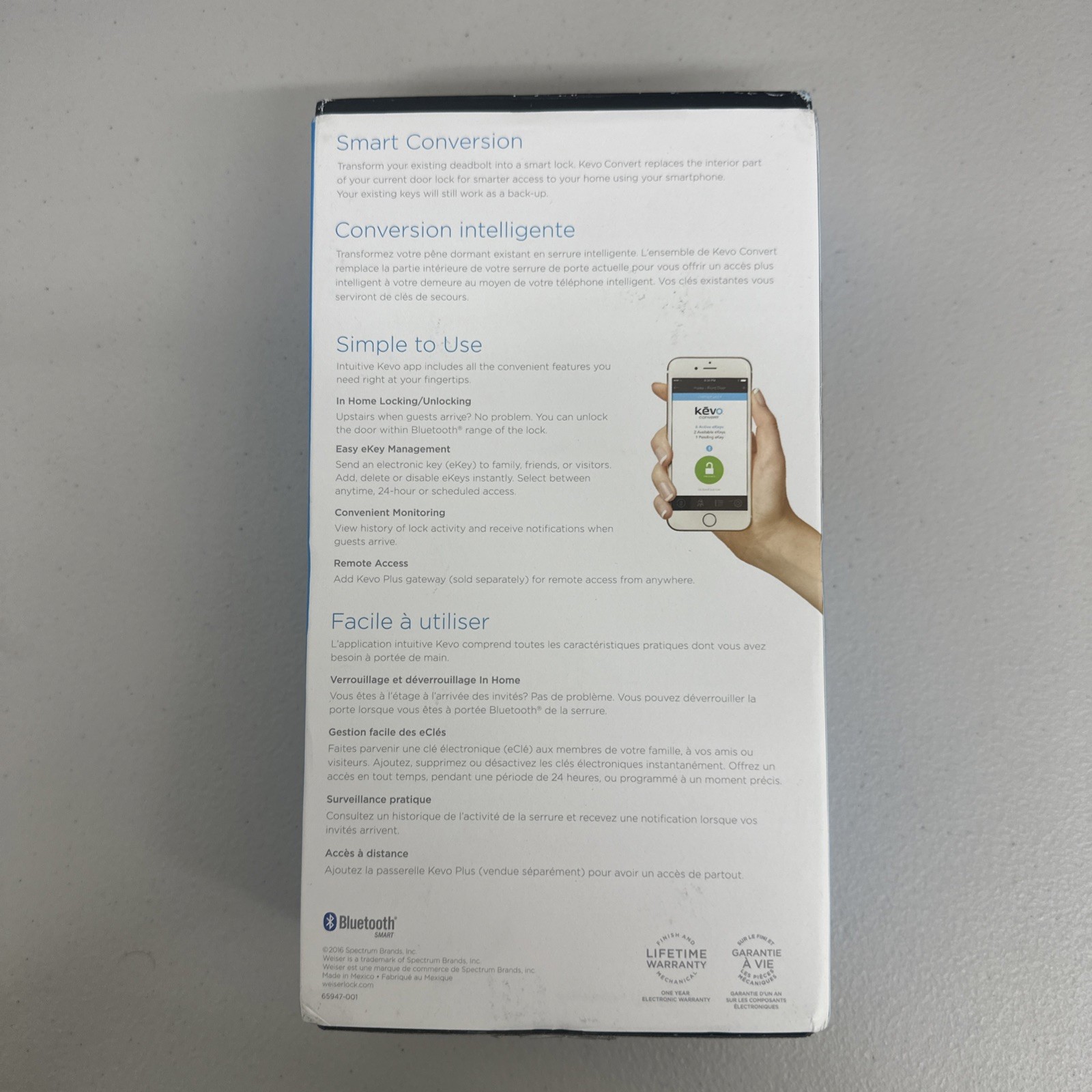 Weiser Kevo Convert Smart Lock Conversion Kit - Satin Nickel