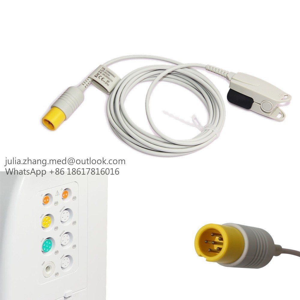 Pediatric Adult SpO2 probe Blood Oxygen Sensor Clip for Patient monitor 6-Pin