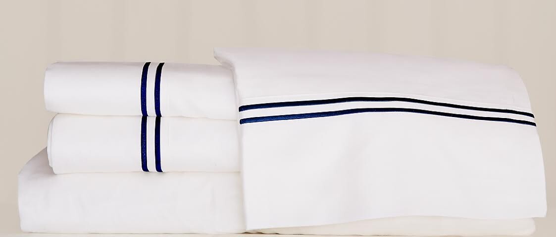 Hamptons 300 Thread Count 100% Egyptian Cotton white bed sheets set-4 pcs Queen