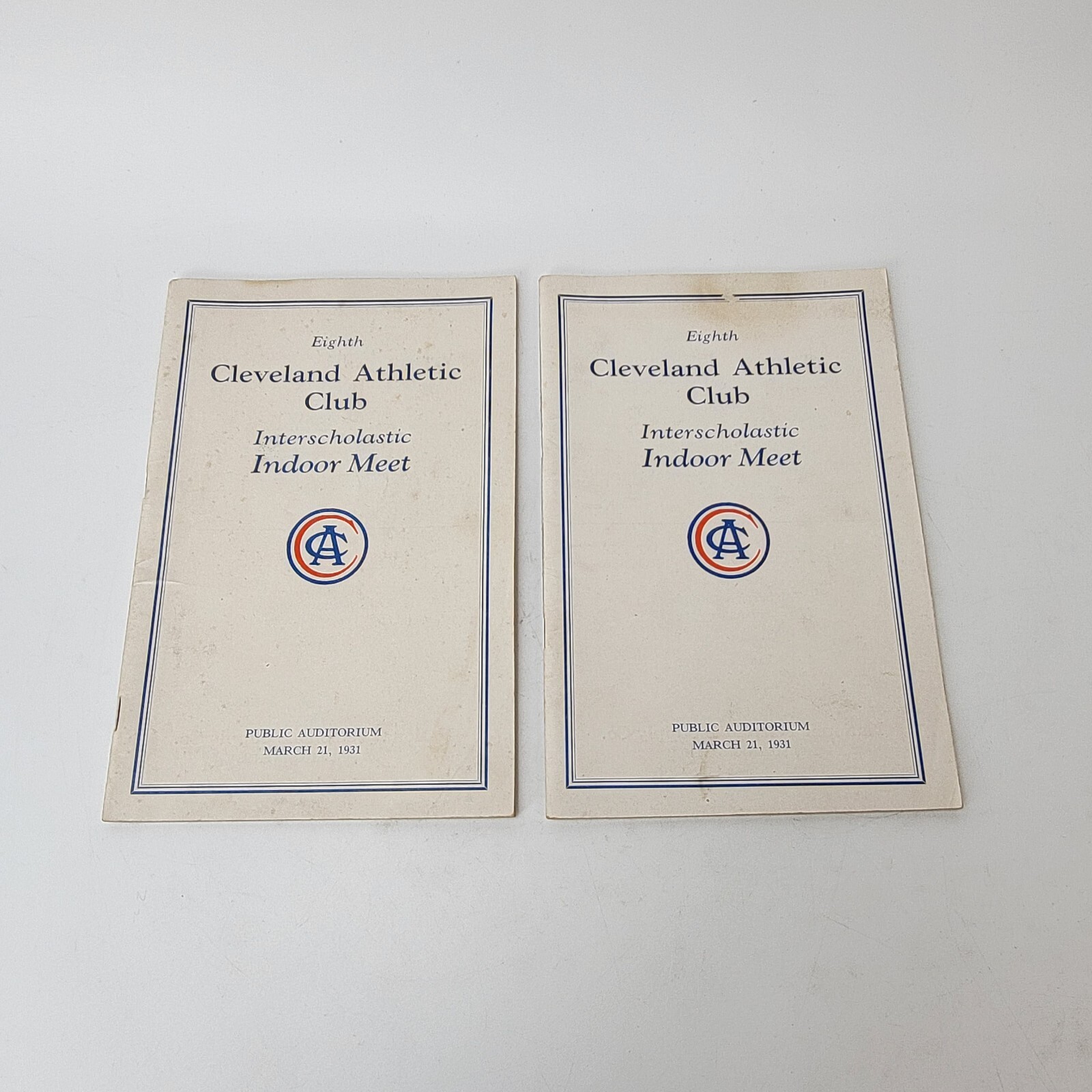(2)Eighth CLEVELAND ATHLETIC CLUB INTERSCHOLASTIC INDOOR MEET MARCH 1931 PROGRAM