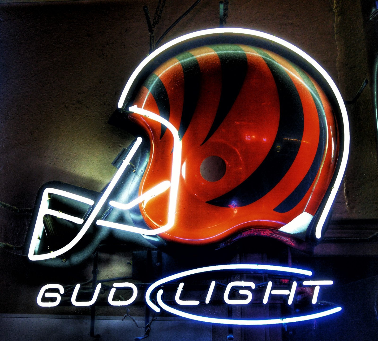 Cincinnati Bengal Team Helmet Beer 20"x16" Neon Sign Light Lamp Gift Decor Party