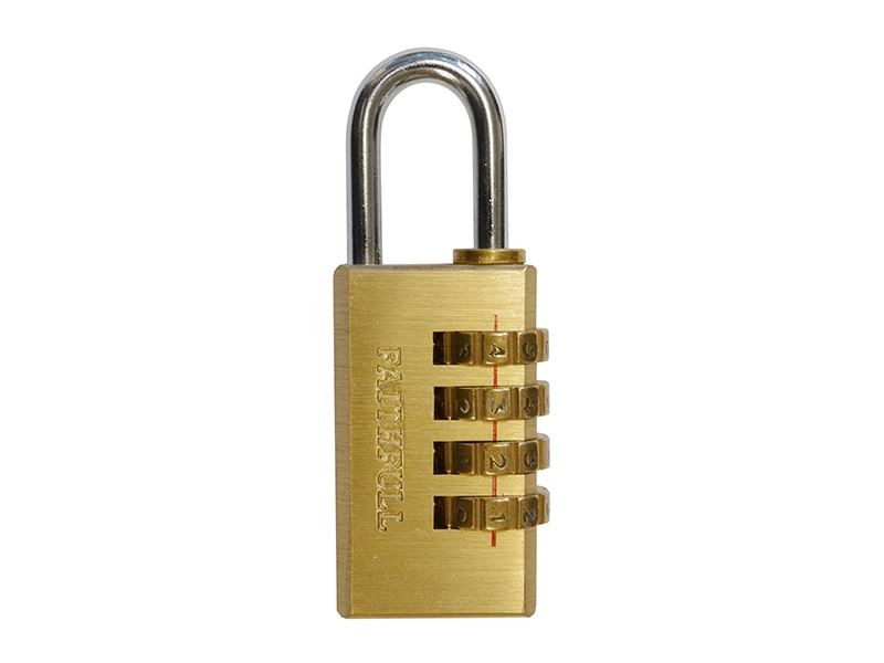 Faithfull - Cadenas combiné en laiton 20 mm