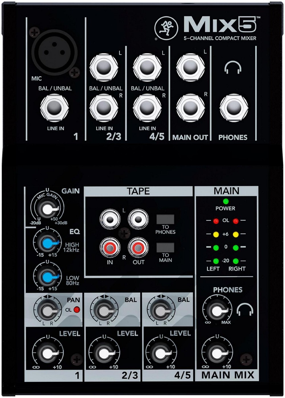 Mackie Mix5 5-Channel Compact Mixer