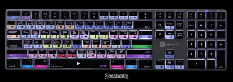 LogicKeyboard Titan Wireless Backlit Keyboard for Avid Media Composer - macOS