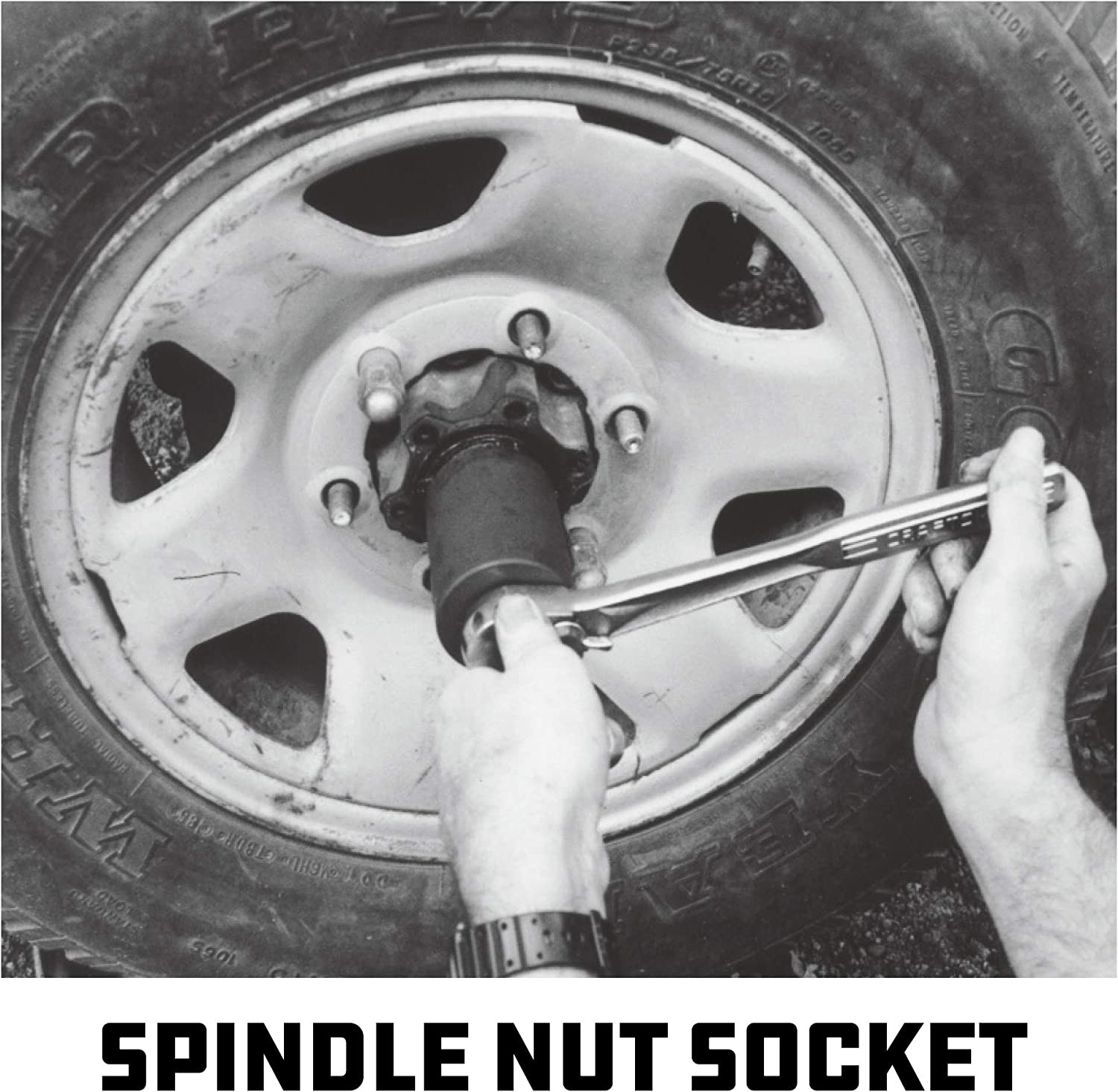 648475 Spindle Nut Socket, Six Outer Black, 6-Lug, 2-5/8" Outer