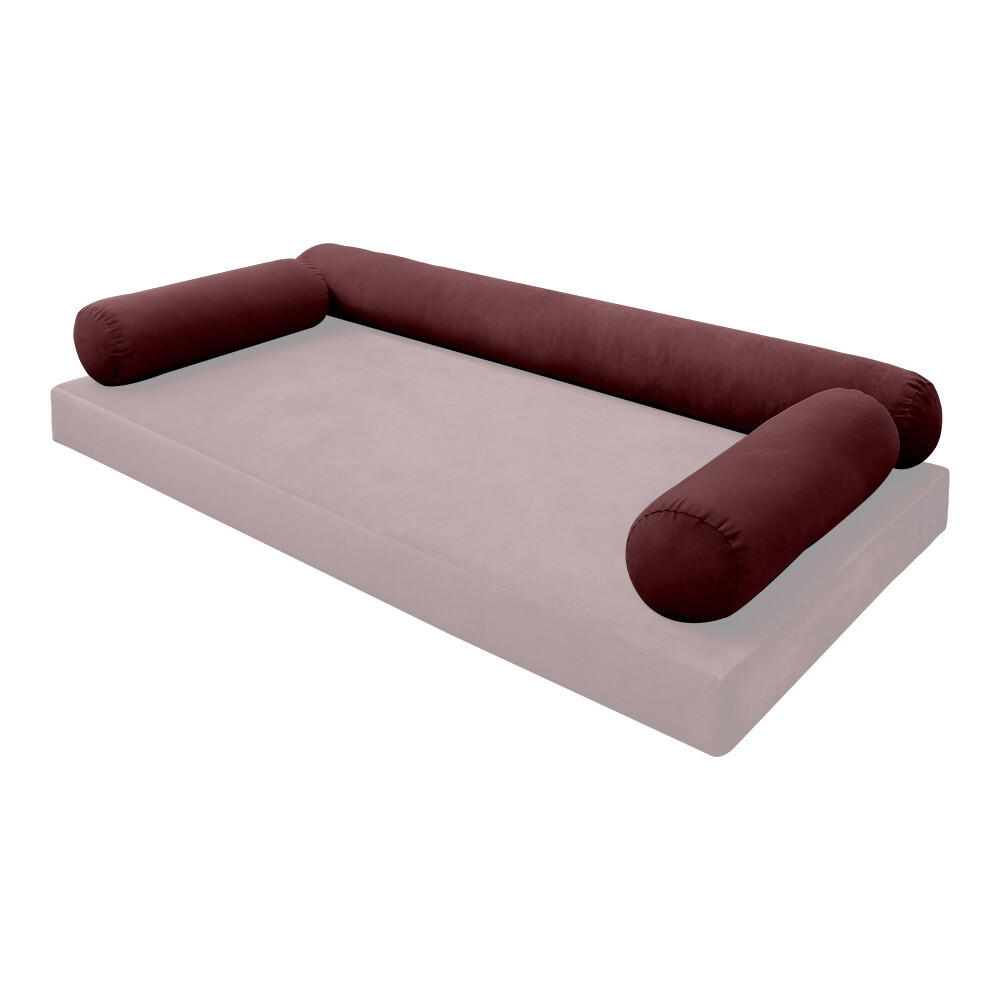 SLIPCOVER ONLY KnifeEdge Twin-XL V6 Velvet Indoor Daybed Bolster Pillow AD368
