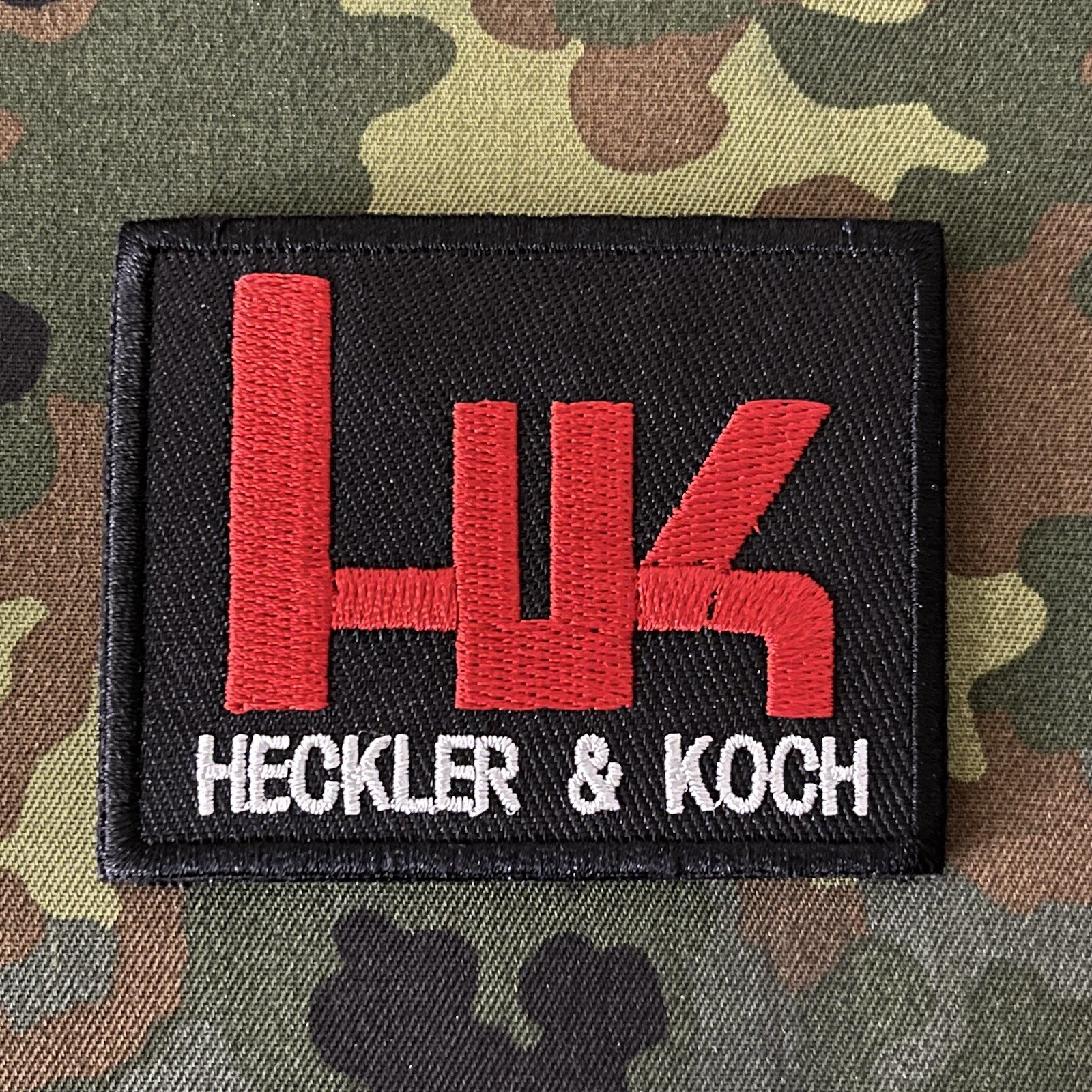 HK H&K HECKLER KOCH Embroidered Patch Hook Back P7 MP5 416 USC UMP SL8 G36 MP7