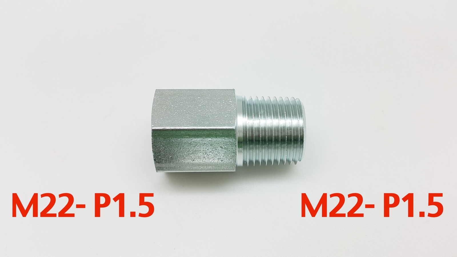 Stainless Steel Adaptor M22x1.5 Female to M22x1.5 Male Fittings L=43mm/1.7inch