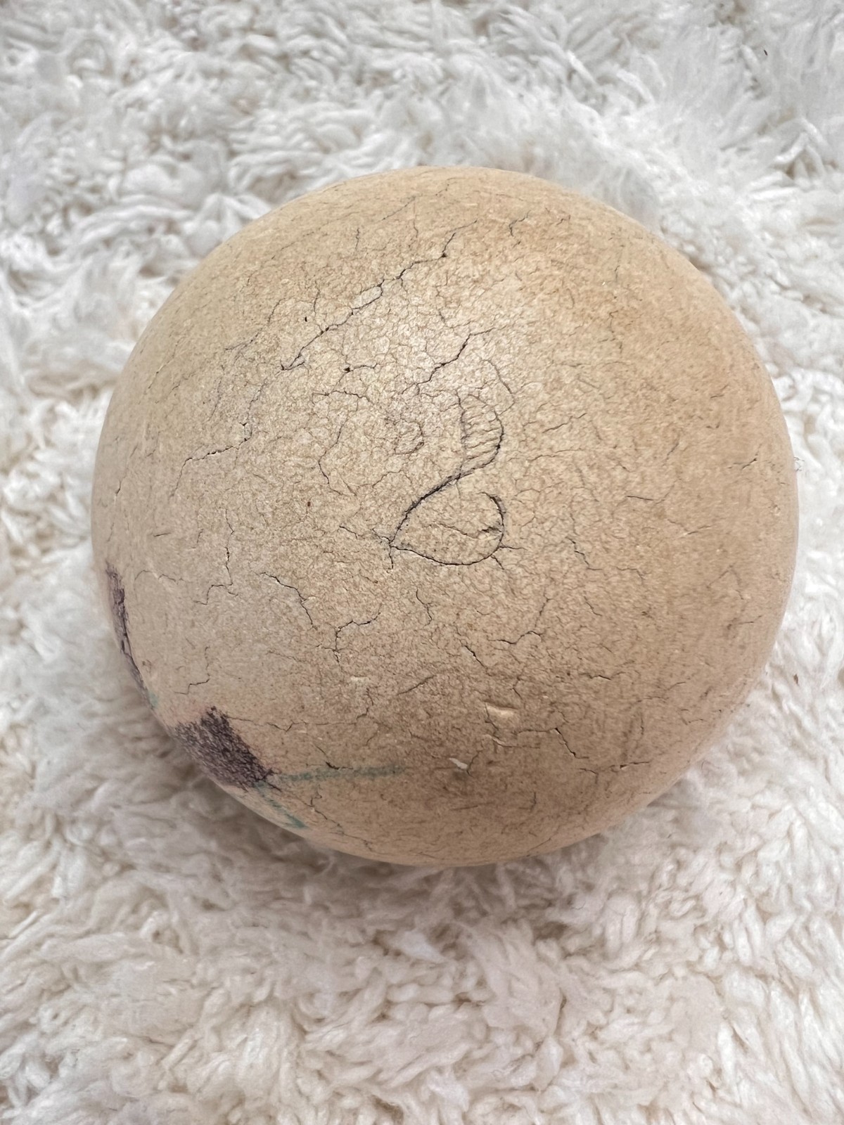Rare Vintage 2 1/4" Clay Pool Ball, 2 Ball