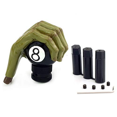 MT Gear Shifter Handle, Car Shift Stick Knob Devil Hand Griping Black Green