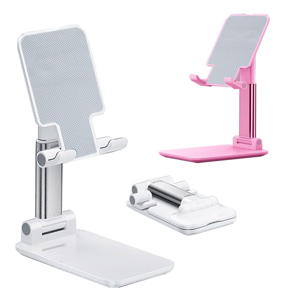3 PACK Universal Adjustable Desk Tabletop Phone Stand Foldable for iPad Tablet