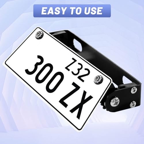 Motorcycle License Plate Bracket: 180-Degree Adjustable License Plate Flipper