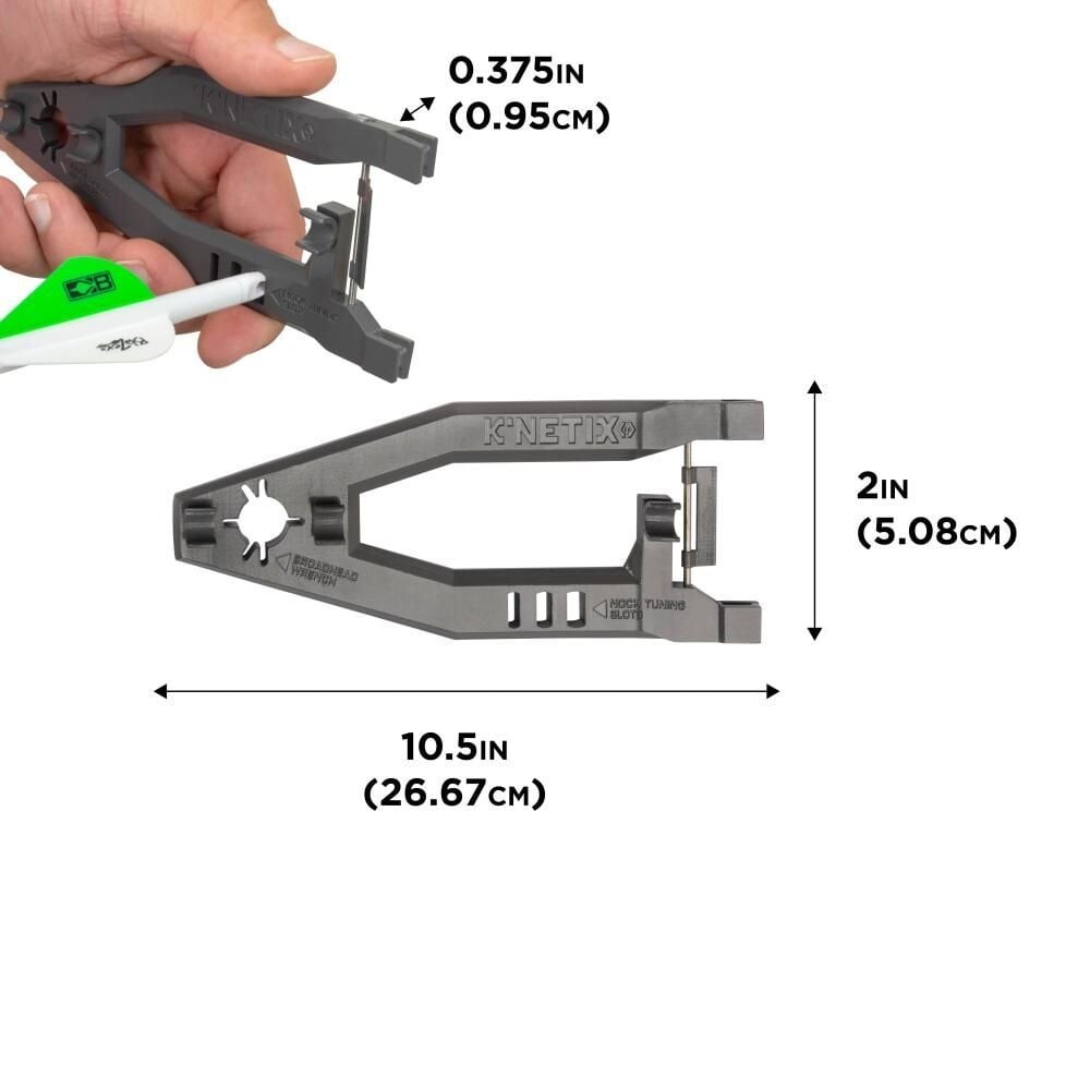 K’Netix Lumen Bow Square Multitool, 3-in-1 Archery Tool- Gray