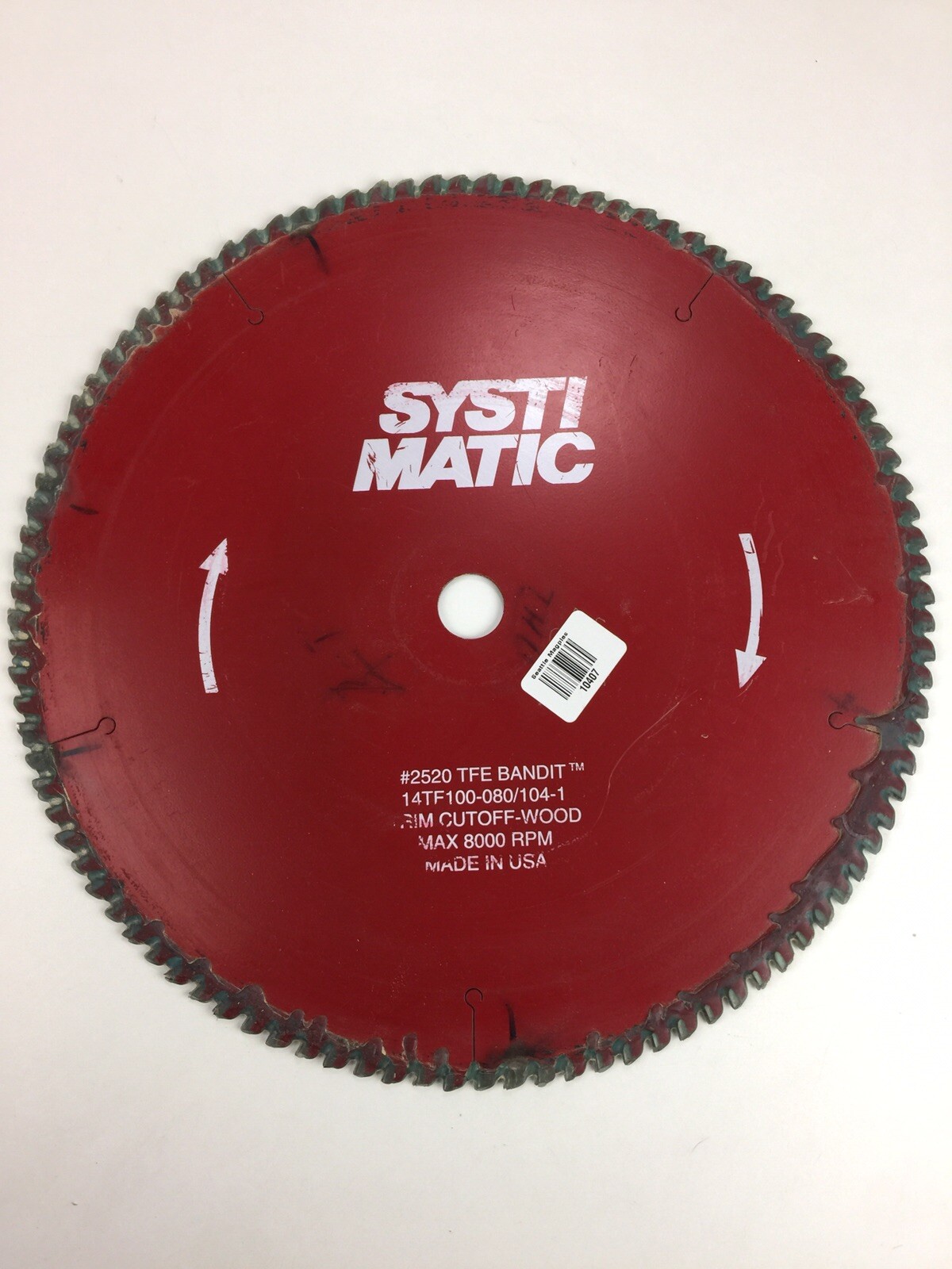 14" Systimatic Saw Blade PT# 2520 TFE Bandit 14TF100-080/104-1 Trim Cutoff Wood