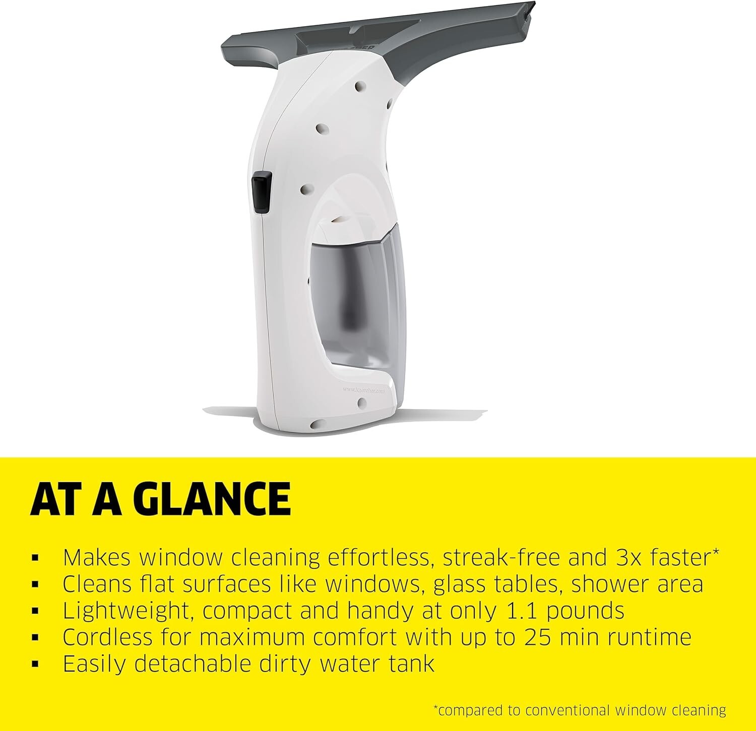 Effortless Multi-Surface Cleaning with Plus 2-in-1 Window Vacuum Squeegee 10"