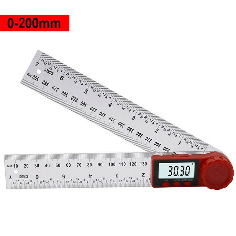 200mm 360° Digital Angle Finder Ruler Angle Finder Angle Protractor Measure Tool