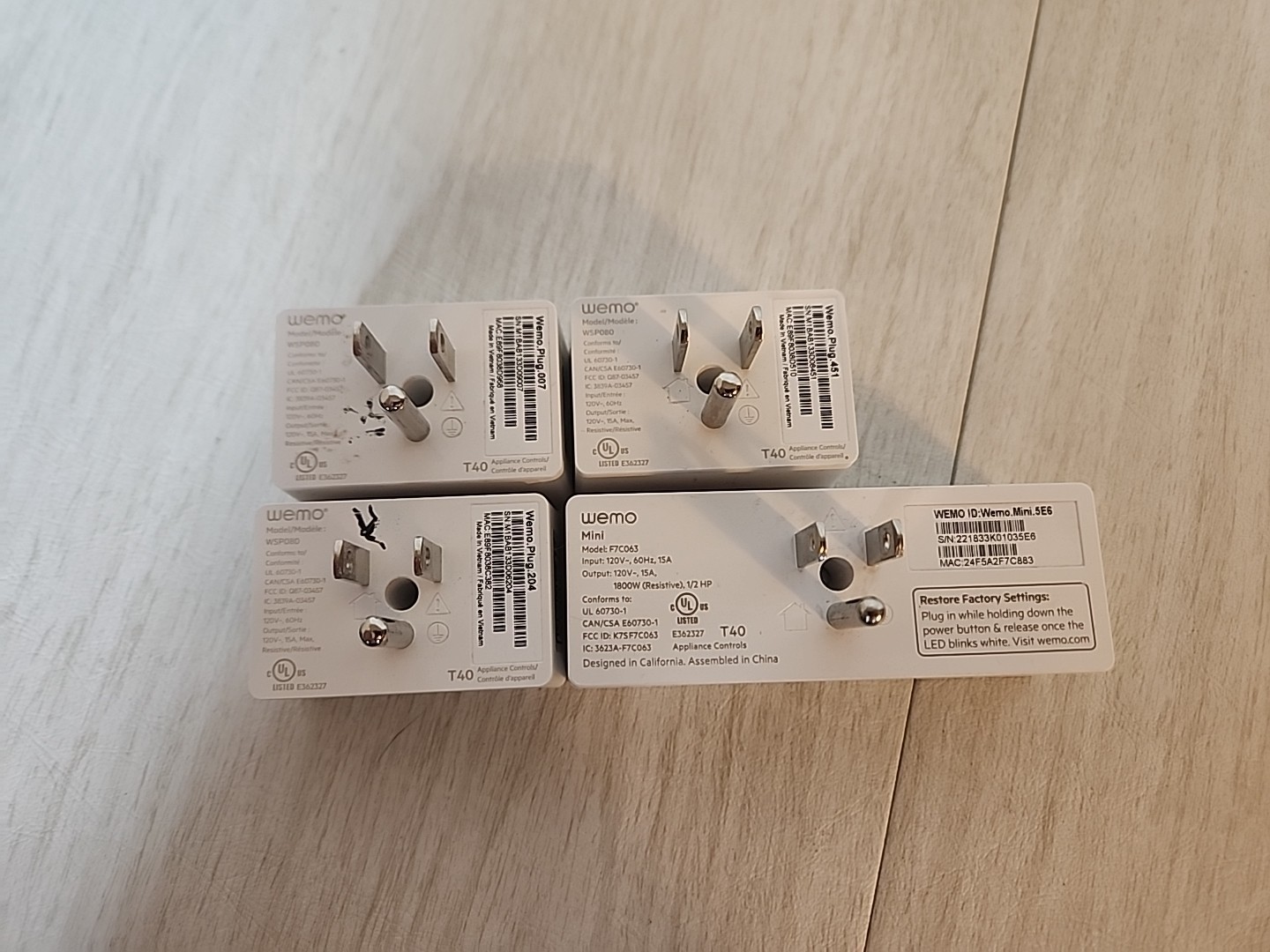 Tested Works Wemo Smart Plug WSP080 (4-Pack) Fast Shipping