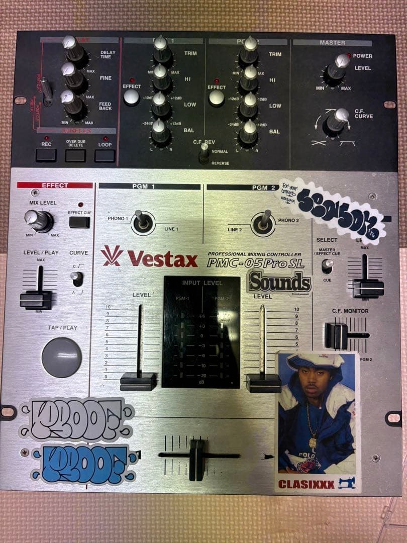 Vestax PMC-05Pro SL DJ Mixer As-Is Serviced w/ Genuine AC Adapter From Japan